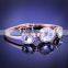 Ladies Accessories 18K Gold Plated Crystal Charm Bangles For Wedding Gift