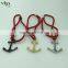 2016 New Ideas Simple Anchor Blue Cord Jewelry Blue String Plated with Vacuum Luxury Bracelet