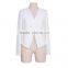 White lady long sleeve top overall coat dress oem clothes design factory