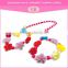 2016 new fashion design hot sale strawberry heart necklace bead love bracelet nigeria beads jewelry set