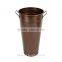 2015 New product Narrow Beautiful Metal French Flower Bucket Vase with Handles/decoration vase/Unique Flower Vase