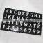 Factory Direct Sale OEM Plastic Letter Stencil Ruler in Stock