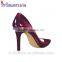 Purple patent leather pointed toe ladies stiletto heel dress shoes