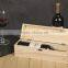 Eco feature wooden wine box with holder