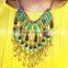 Weave Necklace,Aztec Necklace,Boho Necklace,Tassel Necklace, Gold Turquoise Necklace,
