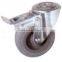 Swivel/Swivel Brake Bolt Hole Castor Fitted with Rubber Wheel, PP Hub