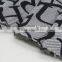 letters pattern on grey nylon Spandex print bengaline fabric