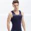 H-shaped wide collar vest muscle vest plain waistcoat new design sexy tight gym cotton vest for men