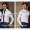 white color mens slim fit shirt cheap solid color shirts 95% cotton 5% spandex shirts wholesale