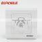 British standard white PC panel fan speed controller 500W wall switch with indicator light