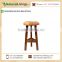 Wooden Bar Stool with Handmade Shaded Cotton Rug for Elegant Rug
