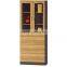 bookcase with glass door for office ues filing cabinet melamine material