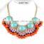 2015 Latest Design Elegant Layered Colorful Bead Women Costume Necklace