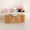 Foldable Bamboo Woven Laundry Basket With Cover