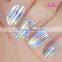 Custom rainbow silver foil nail wraps holographic metallic nail stickermanufacturer