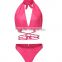 Domi Many Colors Plain swimsuit Cross Criss string High Cut Bikini Swimwear For Women