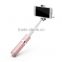 2016 New Special Design Pocket Size Super Mini Monopod Wire Lip Balm Container Selfie Stick for Girls