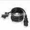 2-Prong AC Power Cord Cable Plug Male with female ac power plug 10 to 15A 110 to 125V