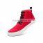 red high top lace up men sneakers vulcanized trainer cheap casual china canvas shoes male