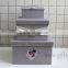Personalised grey wedding card box with photo frame