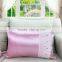 Decorative Handmade Pink Lace Silk Cotton Pillow Cover / Cushion Cover