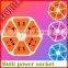 Wholesale high quality orange design creative multi power extension socket