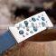 Custom fashion blue leather bracelet for girls wholesale leather bracelet with diamond