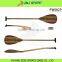 Chinese wood waveski outrigger canoe paddle with bent shaft