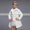 British Royal Style White Long Winter Coat For Girls