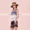 Tie dyed mix color ladies charming sleeveless long lace evening dress