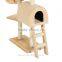 PawHut 100 cm Deep Cream Cat Tree Scratching Activity Center