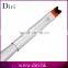 Professional Pen Half-moon Shape Silver Color Wood Handle Nail Brush For Manicure Drawing Painting