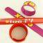 Logo printed silicone slap band bracelets for wholesale