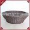 Handweaved strong functional rattan round bread fruit basket for supermarket