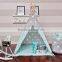 Promotional custom cotton canvas kids children indoor play teepee tent