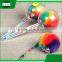 funny school office stationery mini plastic rainbow hair ball roller ball point pen