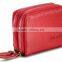 Women's Genuine Leather RFID Secure Spacious Cute Zipper Card Wallet Small Purse
