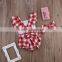 Boutique spring summer outfits plaid hot sale cotton kid Bodysuit baby clothing romper