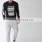 100% Cotton Black Printed Sweatshirt Round Neck Long Sleeves Sweaters For Man Custom Screen Printing Style Autumn Sweaters