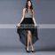 stripes cutout back tube top irregular black skirt summer party sexy dress