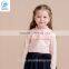 2017 Spring Girls High Neck t Shirt With Lace Long Sleeve Kids Clothing Designs For Girl