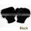 Gloves Arm Warmer Fingerless Gloves-Knitted Rabbit Fur Lined Leather Gloves 8226