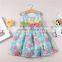 Summer hot sale polka dots sleeveless children girl princess dress