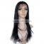 Natural Black Kinky Straight 100% Human Hair Full Lace Wig With Baby Hair