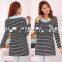 OEM Foshan wholesale clothing Maternity pregnancy striped clothes for pregnant women 2015 maternity wear AK003