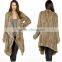 SJ459-02 Big Big Collar Knit Rabbit Fur Jacket Hand Knit Furs Jacket