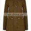 new arrival loose fit army green canvas western coats made in china