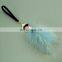 Colorful genuine raccoon fur tail pendant monster key chain for bag