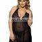 2017 New Hot Fat Women Plus Size Sexy Black Nighty
