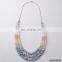 Three layers crystal bead colorful necklace